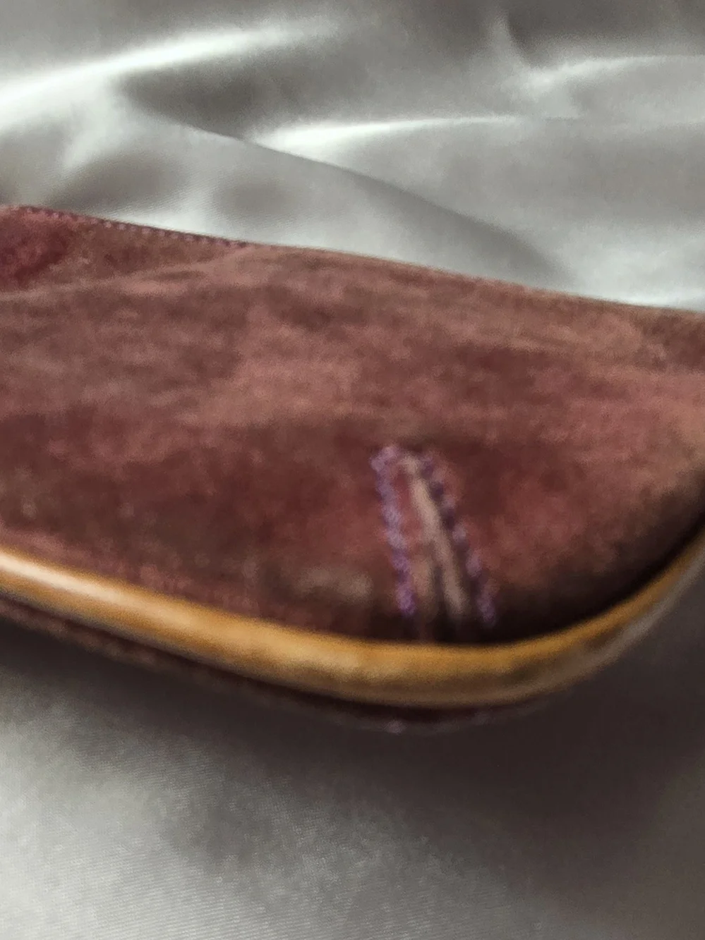 Coach Brown Suede Wristlet with Gold Hardware and Tan Strap - Picture 4 of 10